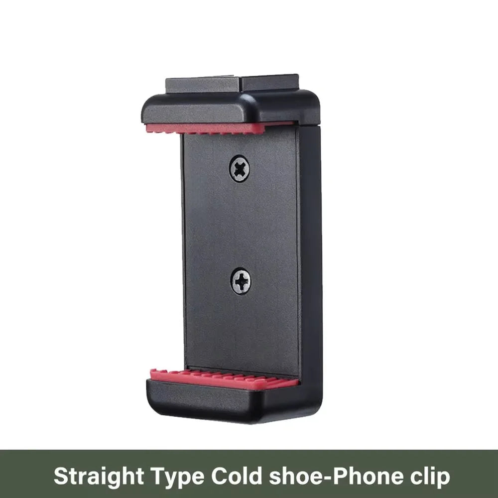 Ulanzi ST-07 Phone Holder Clamp Clip With Cold Shoe Mount Extend Mic Video Light 1/4'' Tripod Monopod Base Mount for Smartphone