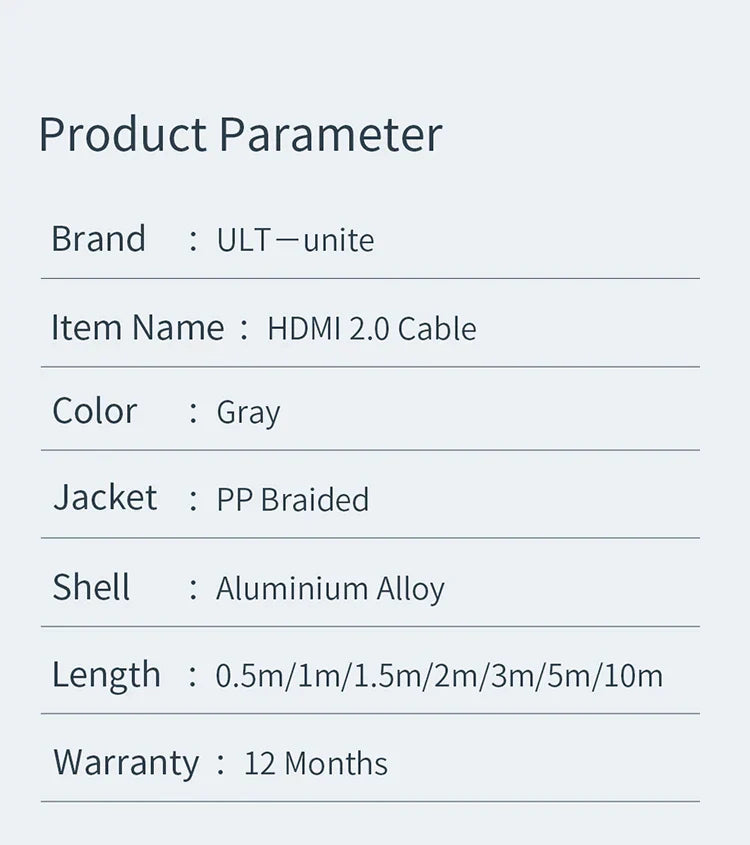 4K HDMI Cable High Speed 18Gbps HDMI 2.0 Cable HDR 3D Braided HDMI Cord ARC Compatible for MacBook Pro 2021 UHD TV Projector PC