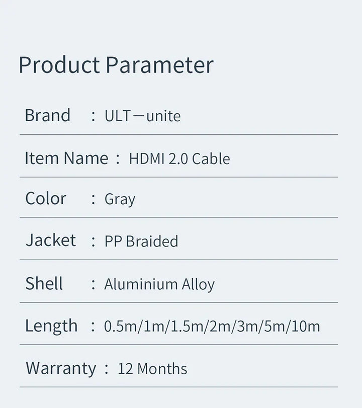 4K HDMI Cable High Speed 18Gbps HDMI 2.0 Cable HDR 3D Braided HDMI Cord ARC Compatible for MacBook Pro 2021 UHD TV Projector PC