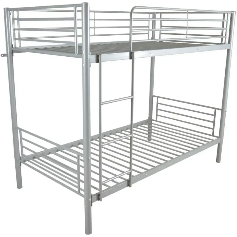 White Twin Bunk Bed with Storage