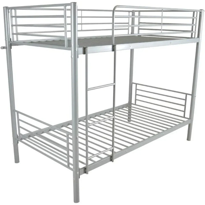 White Twin Bunk Bed with Storage