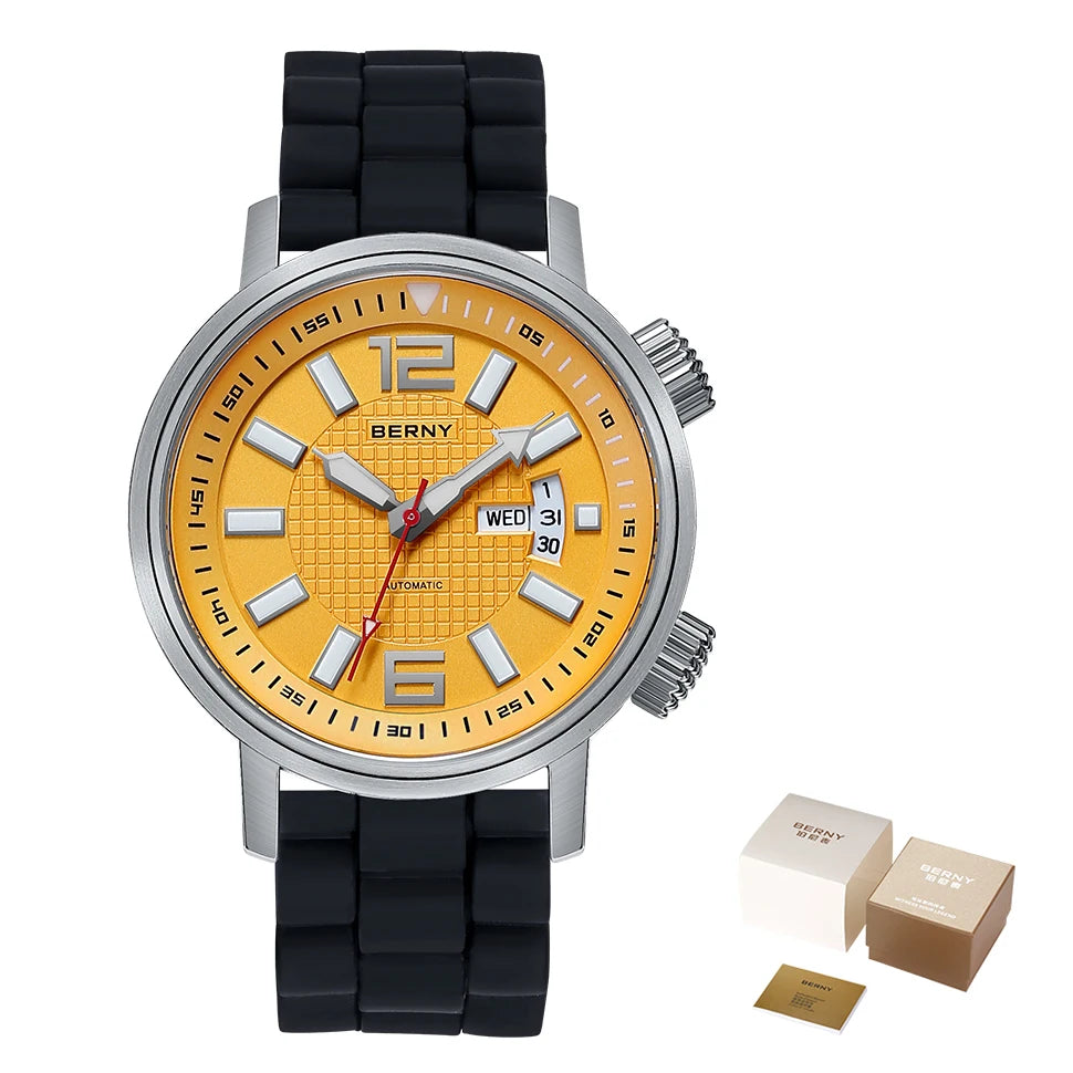 20Bar Diver Automatic Watch For Men Miyota 8205 Super Luminous Sapphire Swim Sport Mechanical Automatic Self Winding Wristwatch