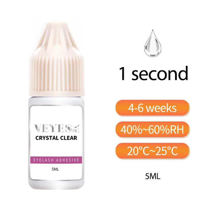 Veyes Inc 5ml Eyelash Extensions Glue Veyelash 1-2 Second Fast Drying Lash Adhesive 7 Weeks Retention Volume Glue Makeup Tools