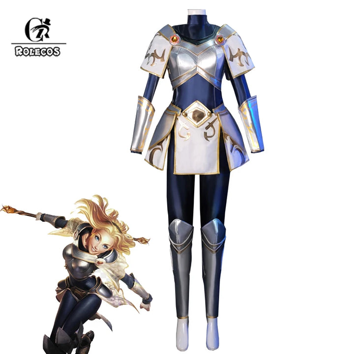 ROLECOS Game LOL The Lady of Luminosity Lux Cosplay Costume Lux Magic College Girl Uniform Women Costume Halloween Full Set