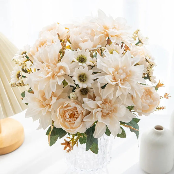 1Pc Artificial Silk Dahlia Rose Daisy