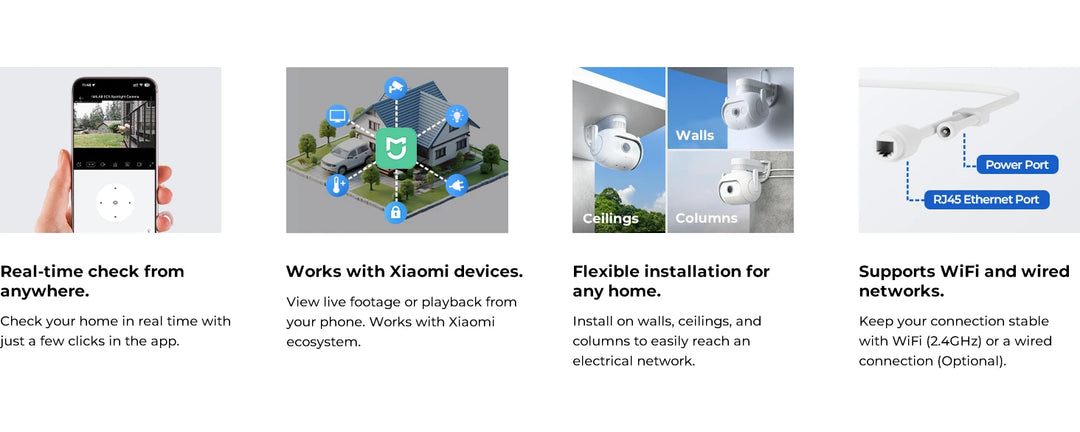 IMILAB EC5 -Smart Security System Kit, Outdoor Video Surveillance, Wireless App Control, Floodlight Camera, Wi-Fi, 2K