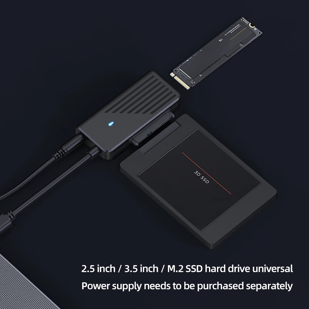 SATA to USB3.0 Adapter 5Gbps 2.5/3.5 Inch USB to SATA Adapter SSD Hard Disk Adapter M.2 NGFF Solid State Converter for Laptop PC