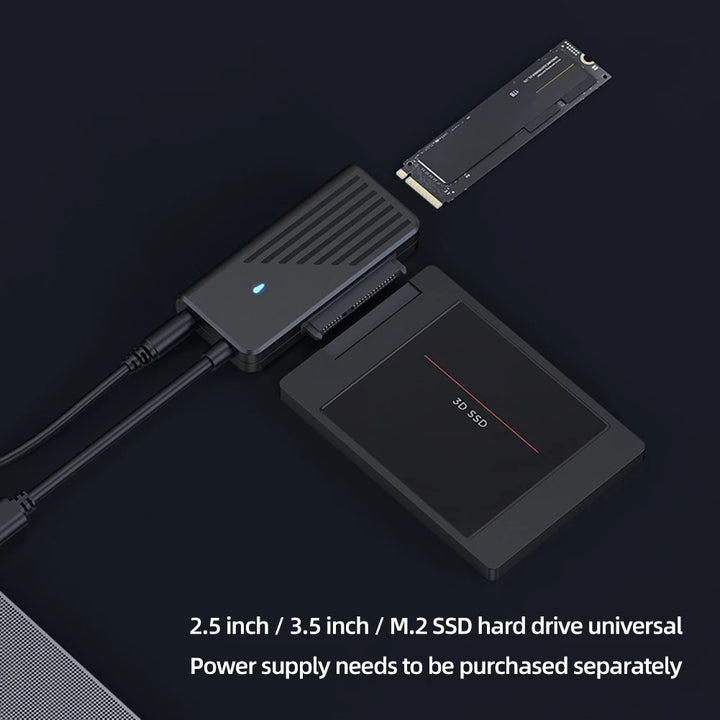 SATA to USB3.0 Adapter 5Gbps 2.5/3.5 Inch USB to SATA Adapter SSD Hard Disk Adapter M.2 NGFF Solid State Converter for Laptop PC