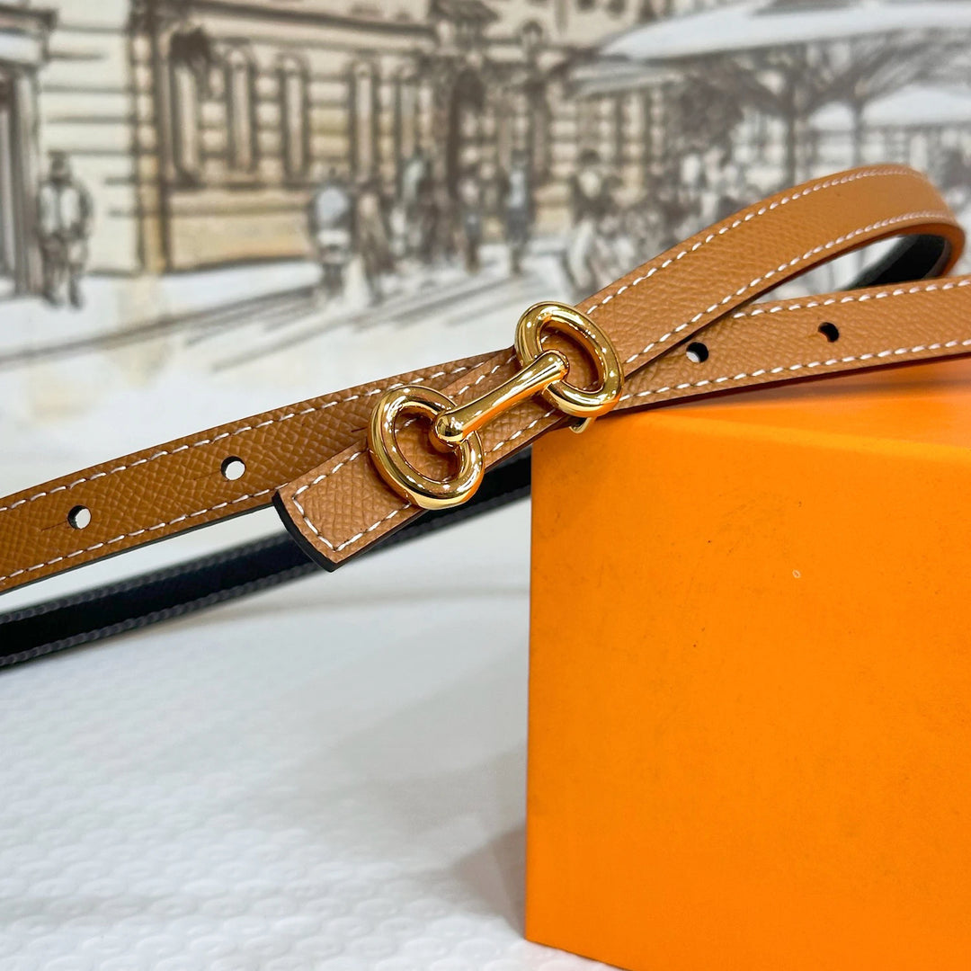 2025 New Luxury Brand Double sided Belt Width 15mm Fashion Designer Dress Jeans Women's Belt