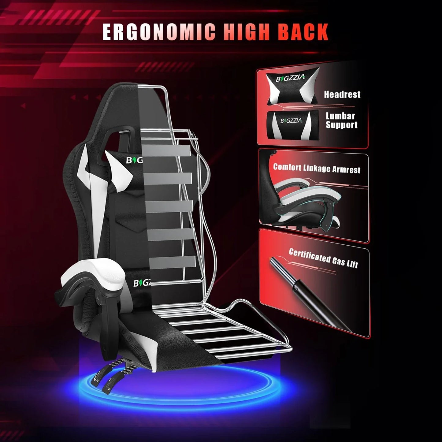 RGB LED Ergonomic Gaming Chair