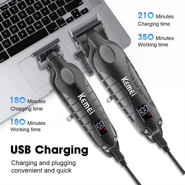 Kemei KM-2290 KM-2293 KM-T95 New Professional Cutting Machine Electric Shaver Hair Trimmers With LCD Display Men's Hair Clipper