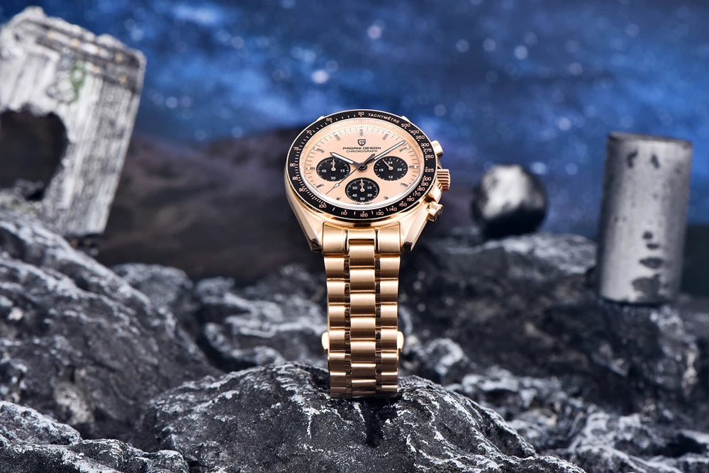 PAGANI DESIGN Moon Mens Watches 2024 Top Brand Luxury Quartz Watch For Men Chronograph Luminous Sapphire Mirror Waterproof Clock