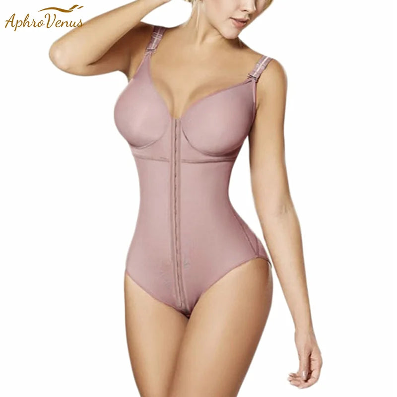 Fajas Colombianas Women Waist Fat Burning Body Shaping Bodysuit Postpartum Tummy Control Shapewear Panty Body Shaper With Bra