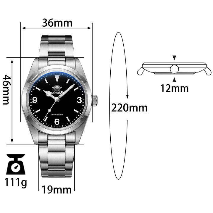 ADDIESDIVE Top Brand Men's Luxury Stainless Steel Wristwatch Sapphire Glass Luminous 100m Waterproof Reloj Hombre Quartz Watches