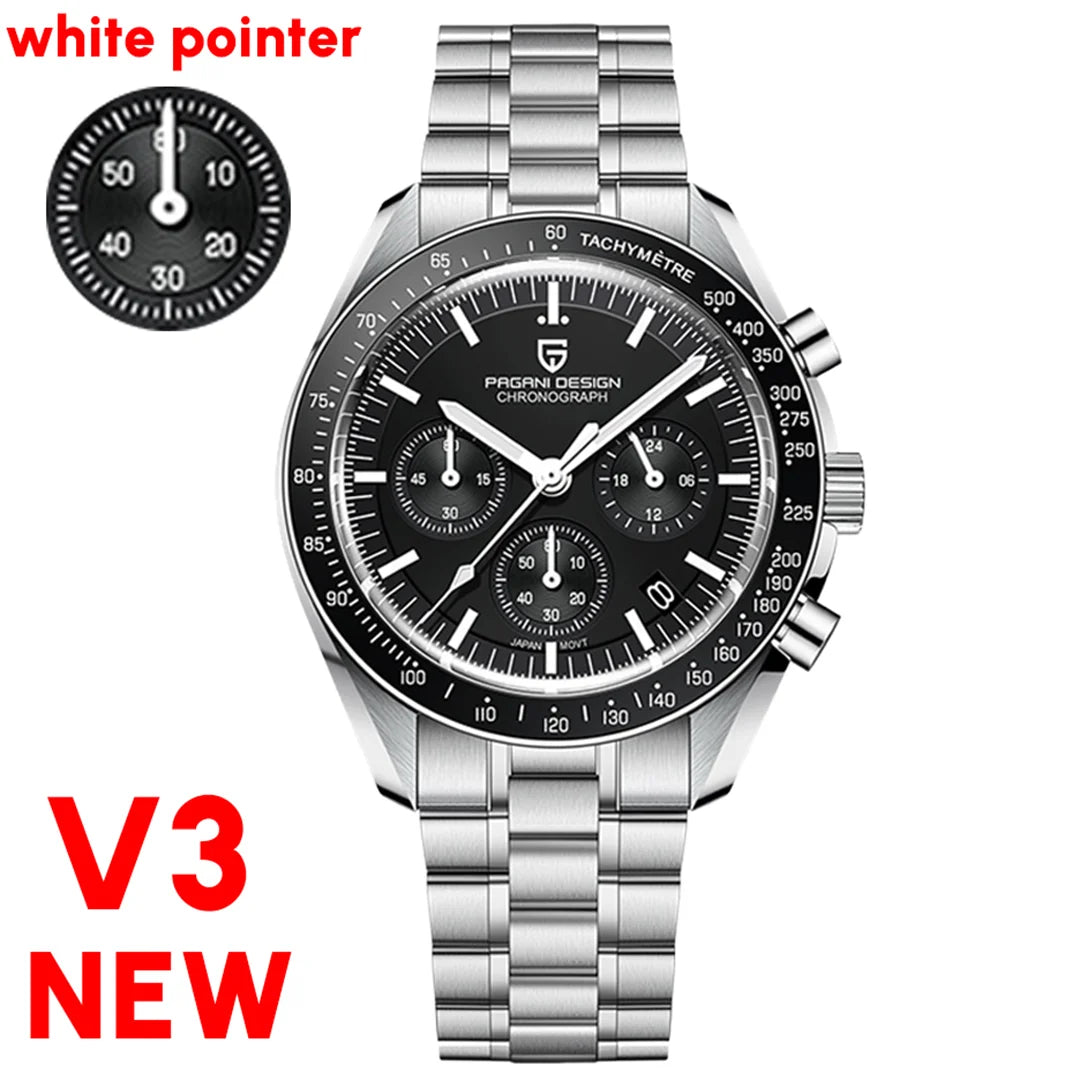 PAGANI DESIGN Watches For Men Chronograph Sapphire Luminous luxury Quartz Wristwatch Waterproof reloj deportivo hombre 2024 NEW