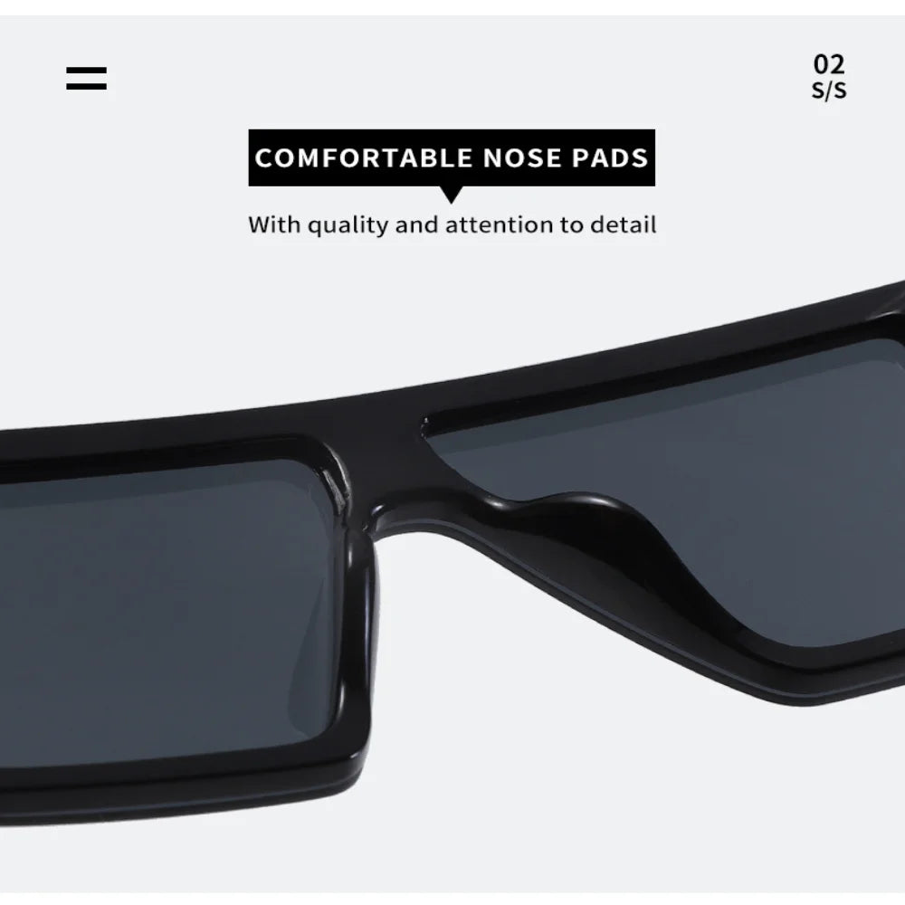 KLASSNUM One Piece Square Sunglasses Men Women Sports Driving Sunglasses Oversized Frame Luxury Brand Disigner 2025 Sun Glasses