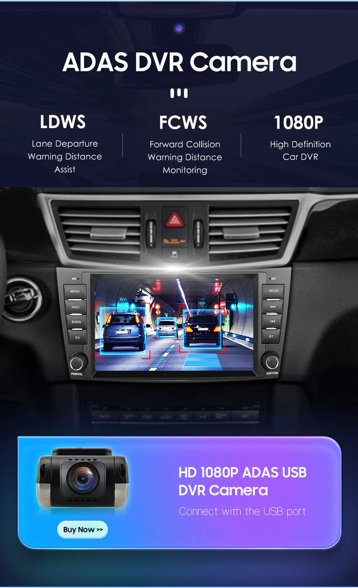 Hizpo 8" Car Radio Stereo For Benz E-Class W211 2002-2009 CLS-CLK-G-Class W463 W209 W219 GPS Navi AI Carplay Multimidia Player