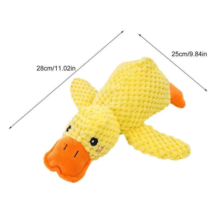 Quacking Duck Dog Toy Durable Mellow Dog Calming Duck Pet Plush Toy Dog Soothing Sound Chewing Toys Interactive Accessories
