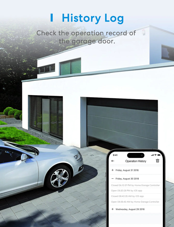 Meross HomeKit Smart WiFi Garage Door Opener WiFi Sensors Controller Remote Control Support Alexa Google Assistant SmartThings