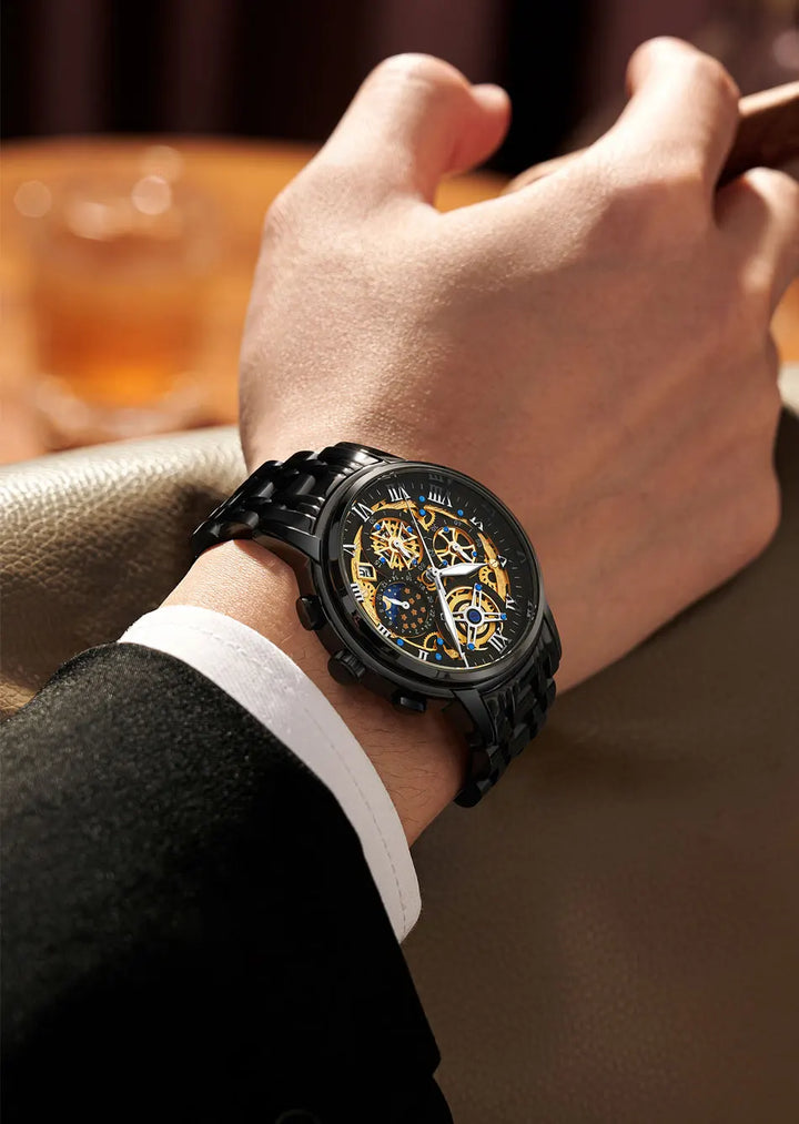LIGE Luxury Fashion Men Watch Waterproof Luminous Date Man Wristwatch Stainless Steel Chronograph Quartz Men's Watches Reloj