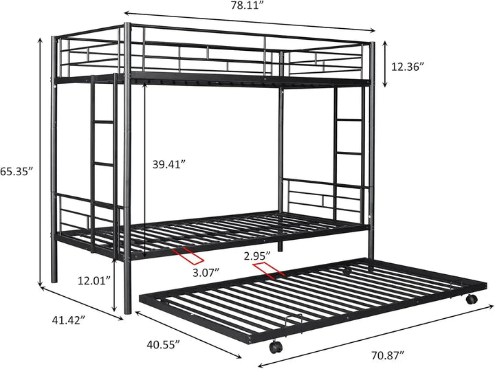 Twin Over Twin Bunk with Trundle