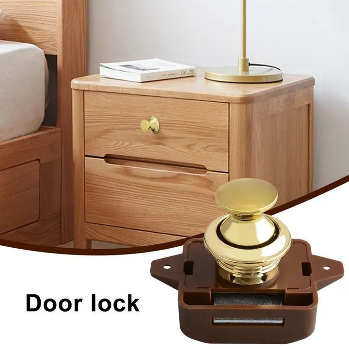 Camping Car Push Lock RV Caravan Boat Motor Home Cabinet Drawer Latch Button Locks Keyless Furniture Door Lock Hardware