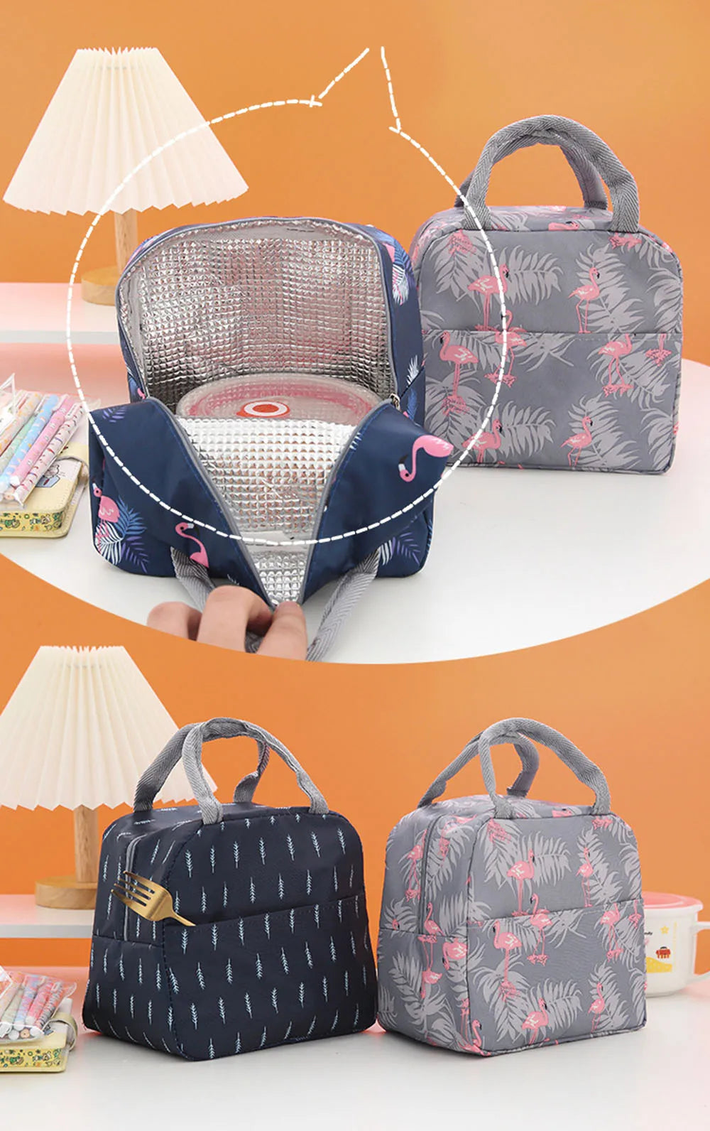 Thermal Bag Food Storage bag Student lunchbox cool bag for Children Food Container for Kids School small Thermal Lunch food Bag