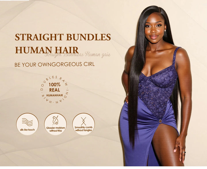 8-34 Inch Bone Straight Human Hair Weave Bundles 16 A Brazilian Natural Color 100% Remy Human Hair Extension 2 4 6 Bundles Weft