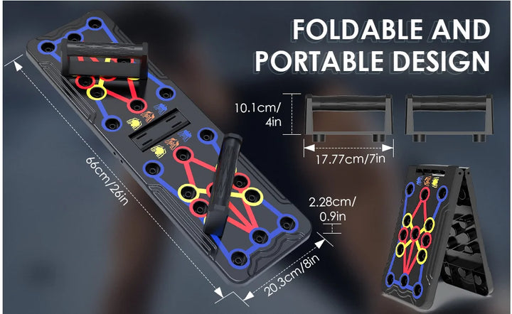 Portable Multifunctional Push-up Board - Fitness and Muscle Training Device Home Workout Set Foldable Push Up Bar Resistance