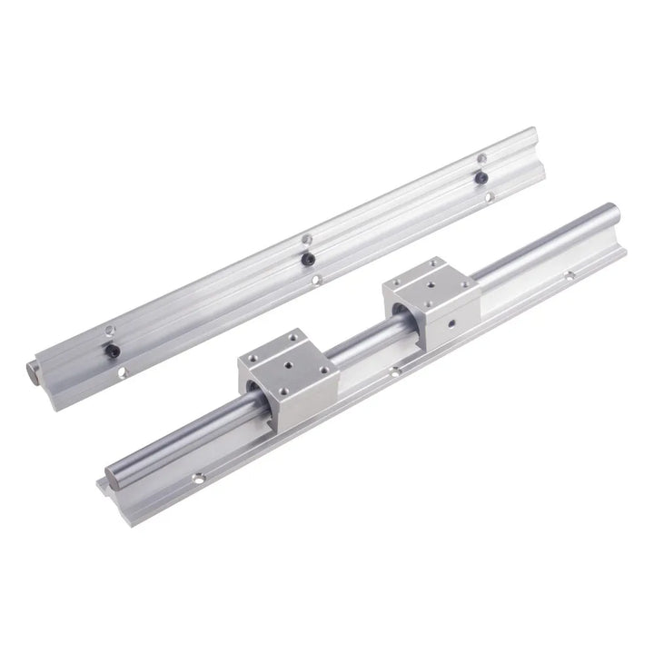 2Set SBR20 SBR 12 SBR25 SBR16 300 400 500 600 800 1000 1200mm Fully Supported Linear Rail Shaft Rod with 4 SBR16UU Block Bearing