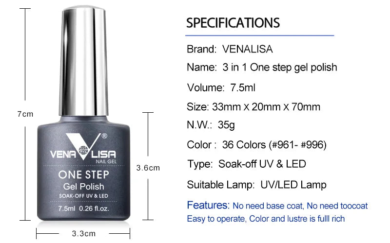 VENALISA VIP4 Kit Nail Gel Polish HEMA FREE Full Coverage 36/60 Color Gel Pigment Professional Nail Art Long-lasting Gel Varnish