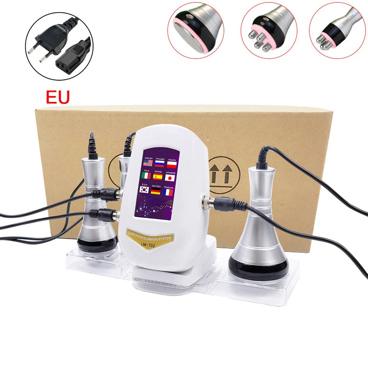 3 In 1 40K  Cavitation  Machine Body Facial Radiofrequency Massage Weight Loss Machine Body Shaping Slimming Fat Burn