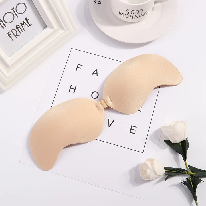 Sexy Sujetador Women's Bra Invisible Push Up Bra Self-Adhesive Silicone Seamless Front Closure Sticky Backless Strapless Bras