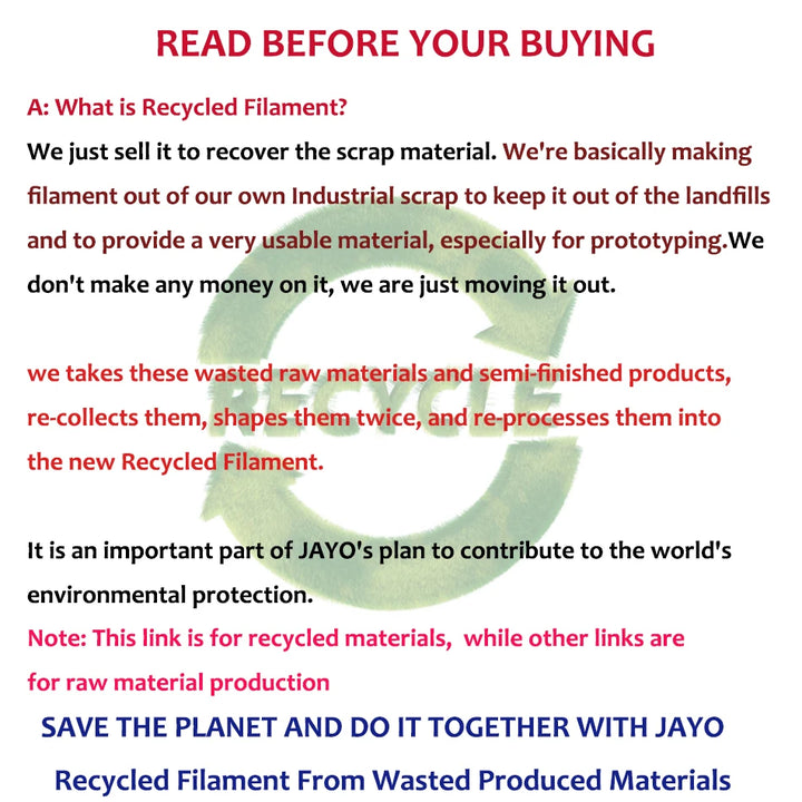 JAYO PLA 3D Filament 1.75MM 10Rolls/set PLA+/Silk PLA/PLA Matte /PETG 3D Printer Filament For FDM Black 3D PrintIng Materials