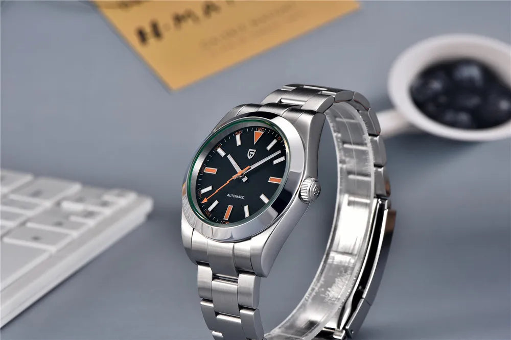 PAGANI DESIGN 2024 New Z-Blue Men's Mechanical Watches Luxury Sapphire Glass Automatic Watch For Men NH35A Stainless steel Clock