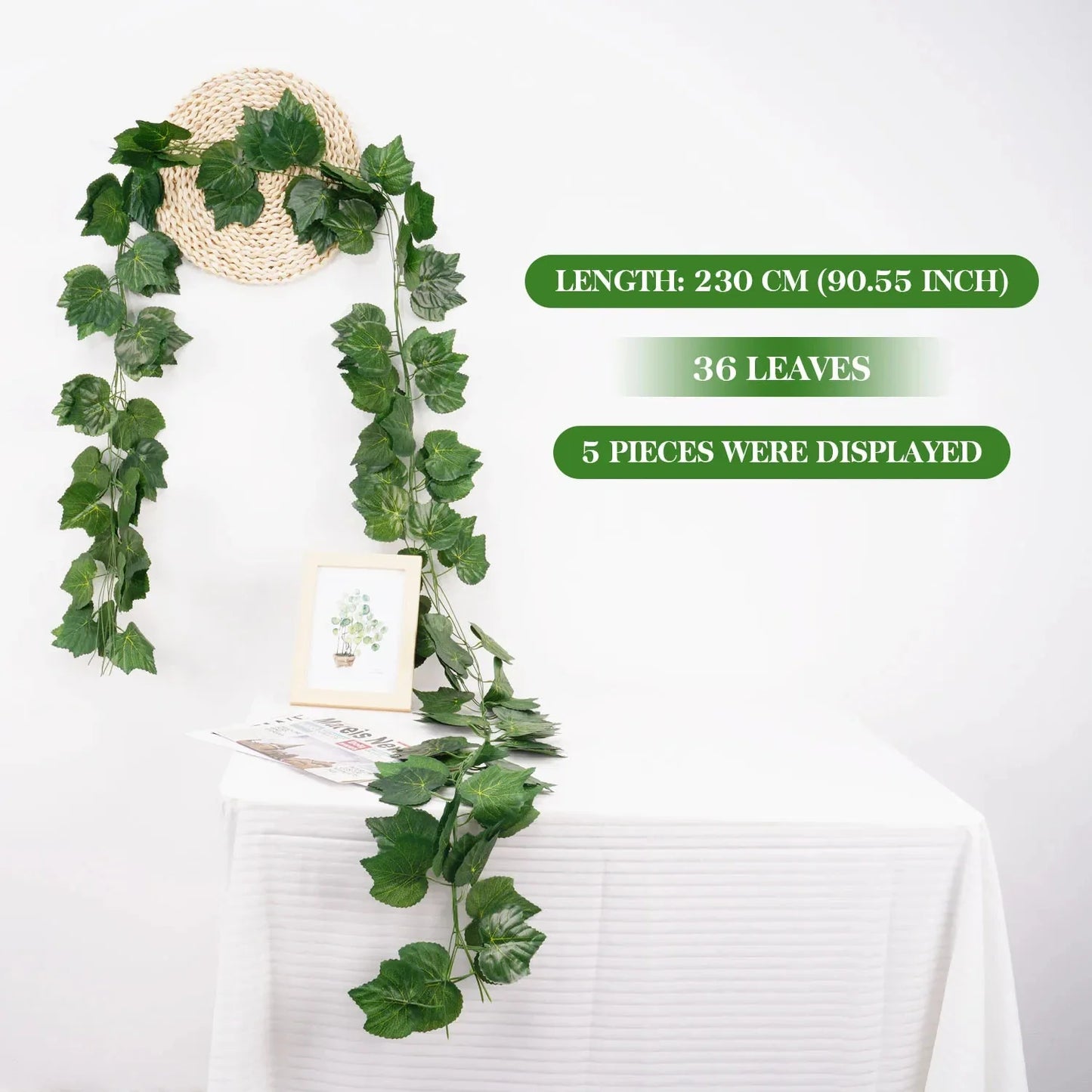 Artificial Garland Silk Wall Plant Home