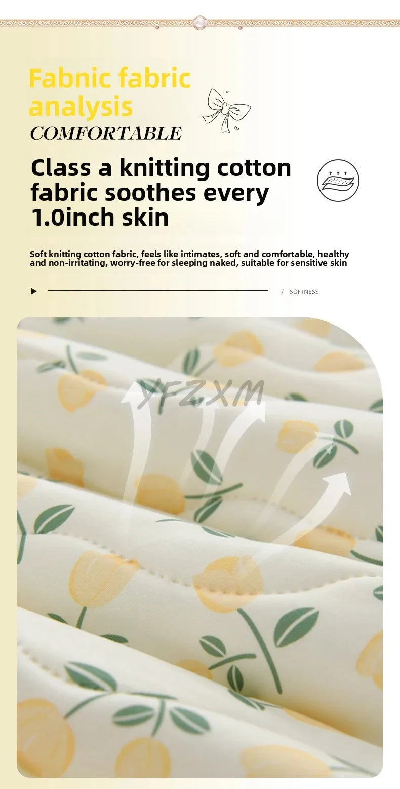 New Florals Spring Summer Blanket for Single Double Soft Skin-friendly Quilt Breathable Comfortable Air Conditioning Comforter