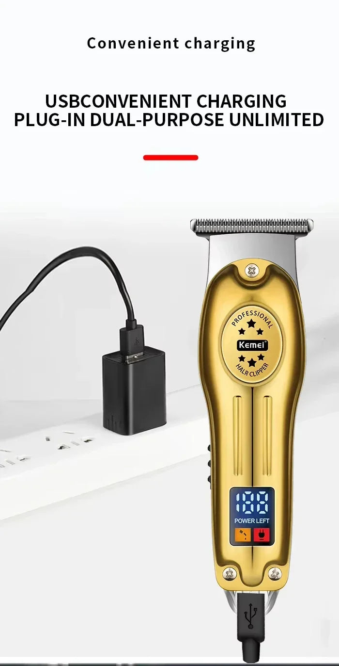 Kemei KM-2628 KM-678 KM-2024 Professional Electric Hair Clippers Beard Clipper Rechargeable Men's Shaver Hair Trimmer Kit Men