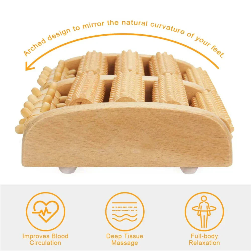 Premium Wooden Foot Roller Massage