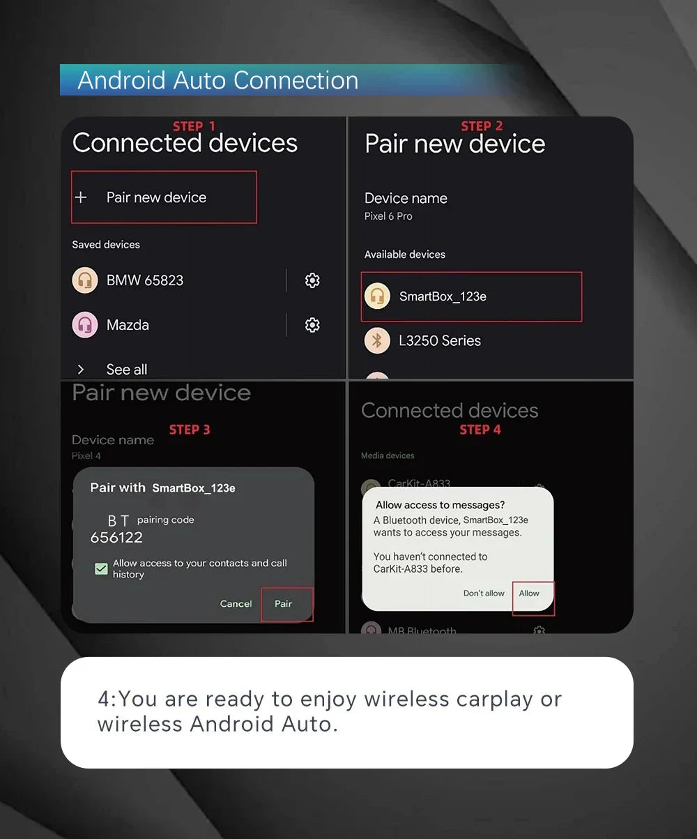 2025 NEW 2 In 1 Wireless Carplay AI Box Android Auto Plug And Play Applicable To Convert Original Car Wired Carplay To Wireless