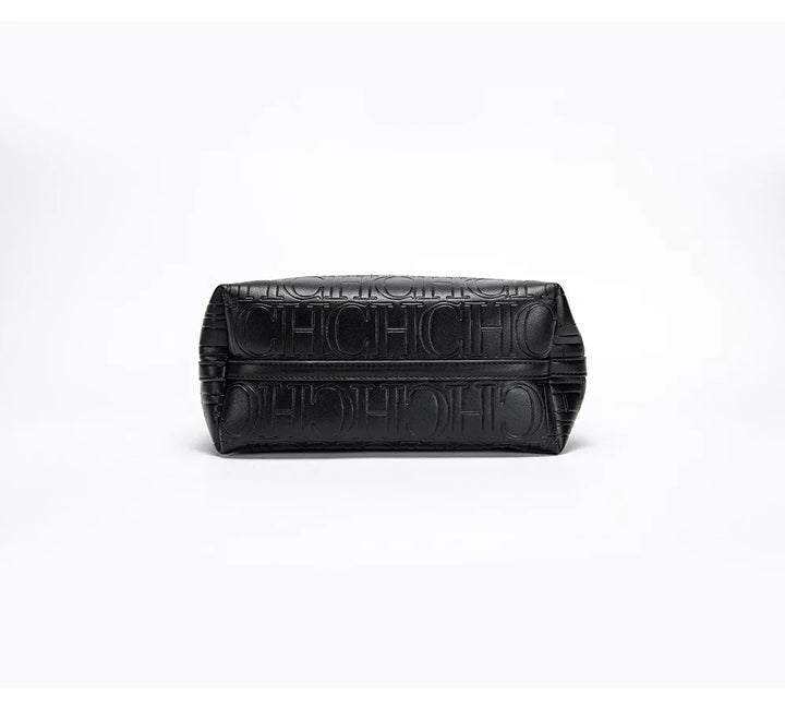 CH Simple Large Capacity Embossed Women's Shoulder Bag Pure Color Letter Pattern Design 2024 Fashion Luxury Backpacks