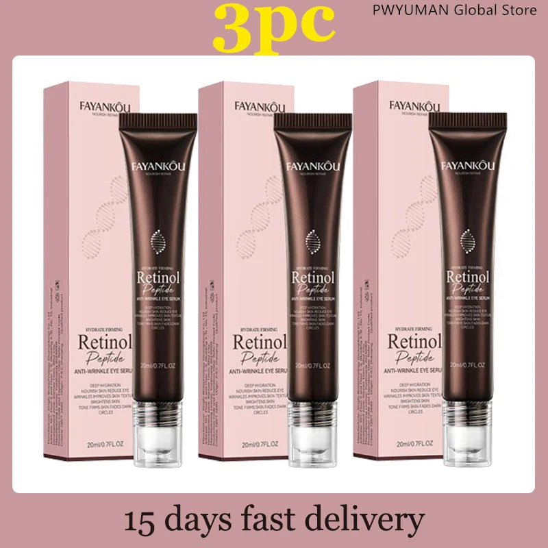 Retinol Anti Wrinkle Eye Serum Peptide Remove Dark Circles Eye Bags Puffiness Cream Moisturizing Repairing Korean Skincare New