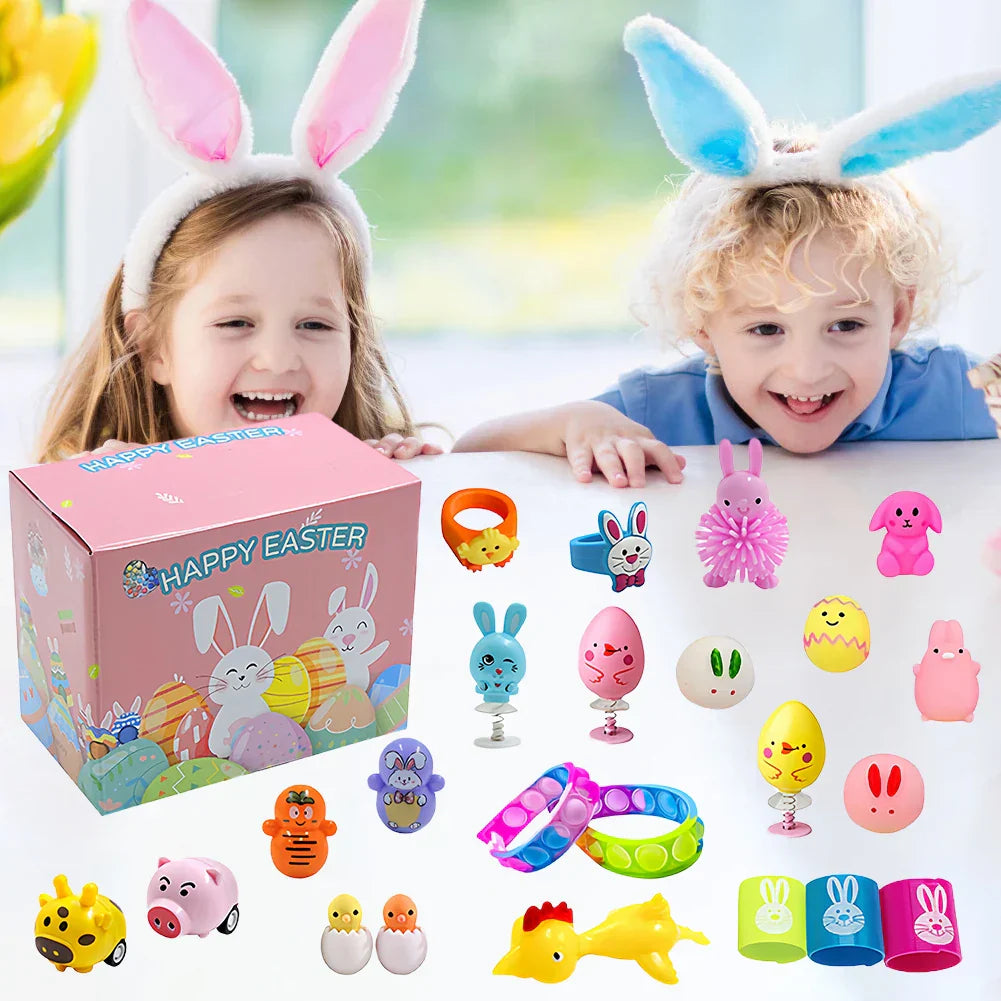 Prefilled Easter Eggs with Stress Relief Toys Easter Basket Stuffers Surprise Easter Eggs for Kids Easter Egg Hunt Game and Part