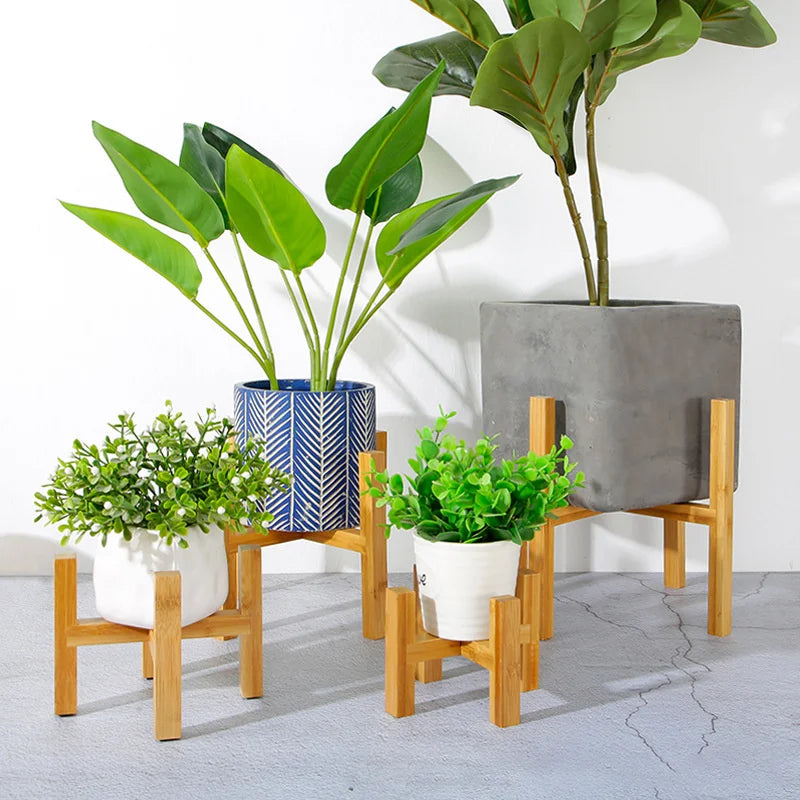 Small Durable Wooden Plant Stand