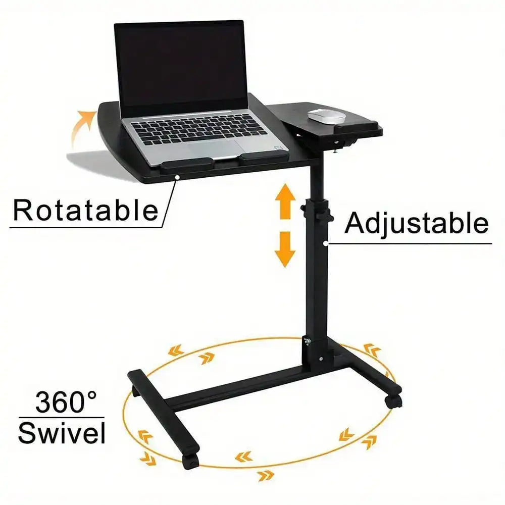 Mobile Rolling Laptop Table Adjustable