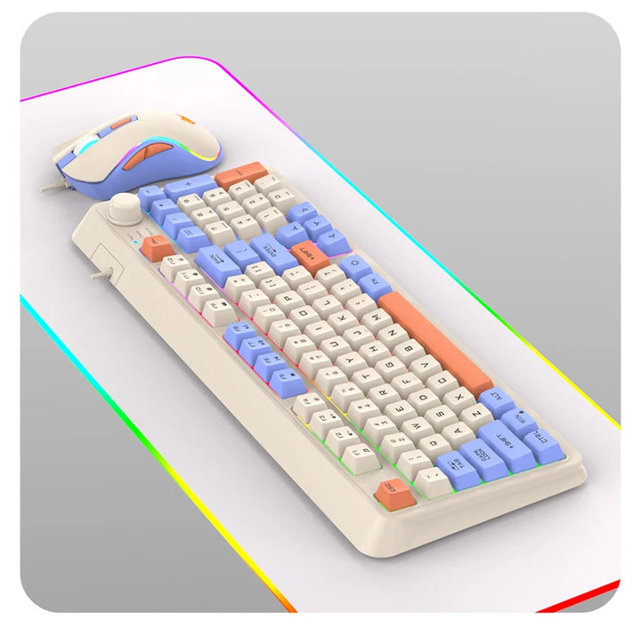 K820 USB Wired Game Keyboard Mouse Set Illuminated Desktop/Laptop Home Office Female Male Keyboard