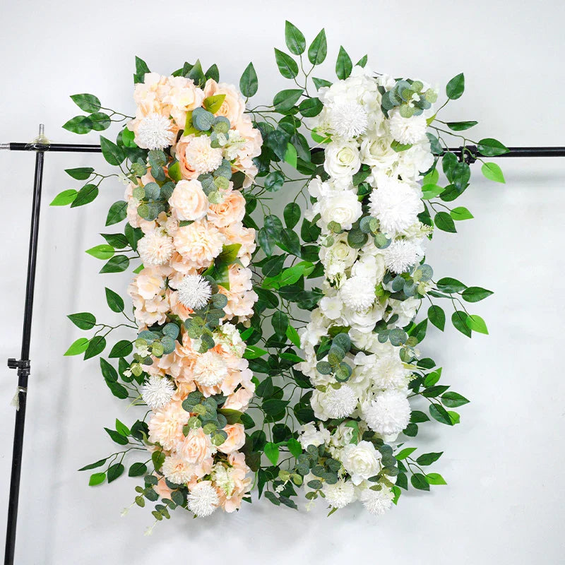 DIY Wedding Flower Wall Decor Silk Peonies Rose Artificial Floral Row Wed Arch Backdrop   wedding supplies garden decor outdoor
