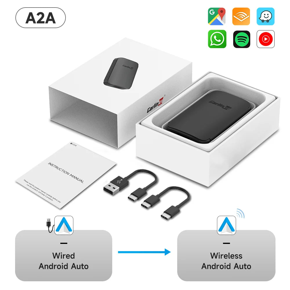 CarlinKit A2A Android Auto Wireless Adapter Android Auto Dongle For Vw Mercedes Mazda Toyota Jeep Hyundai KIA Peugeot