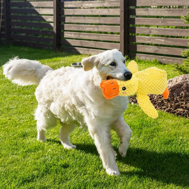 Quacking Duck Dog Toy Durable Mellow Dog Calming Duck Pet Plush Toy Dog Soothing Sound Chewing Toys Interactive Accessories