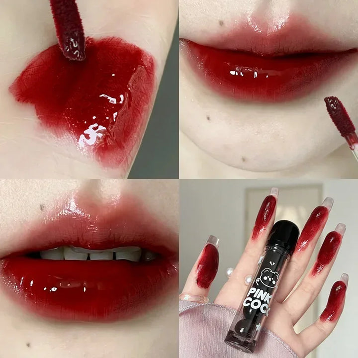 Dark Red Brown Mirror Lip Glaze